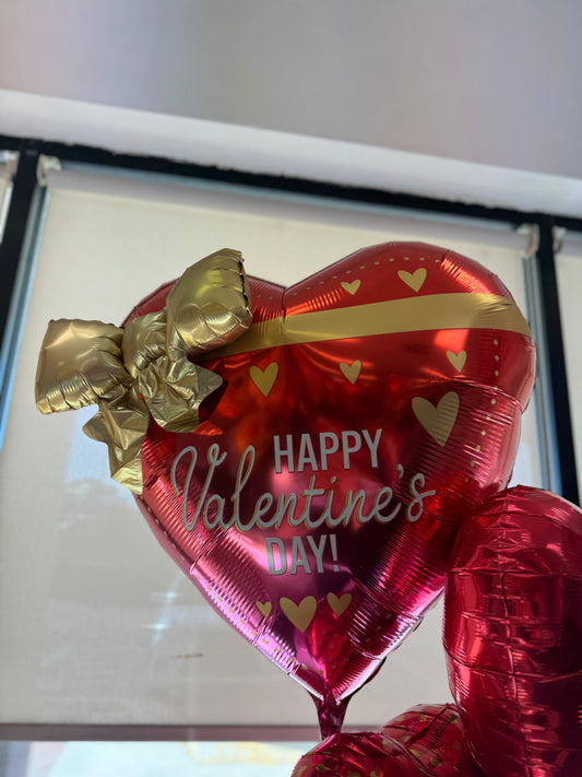 Ombre Valentine's Day Bow Foil Balloon (34 Inch)