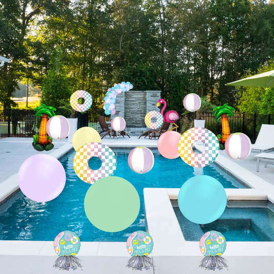 Hello Summer Pool Party Balloons Pool Package