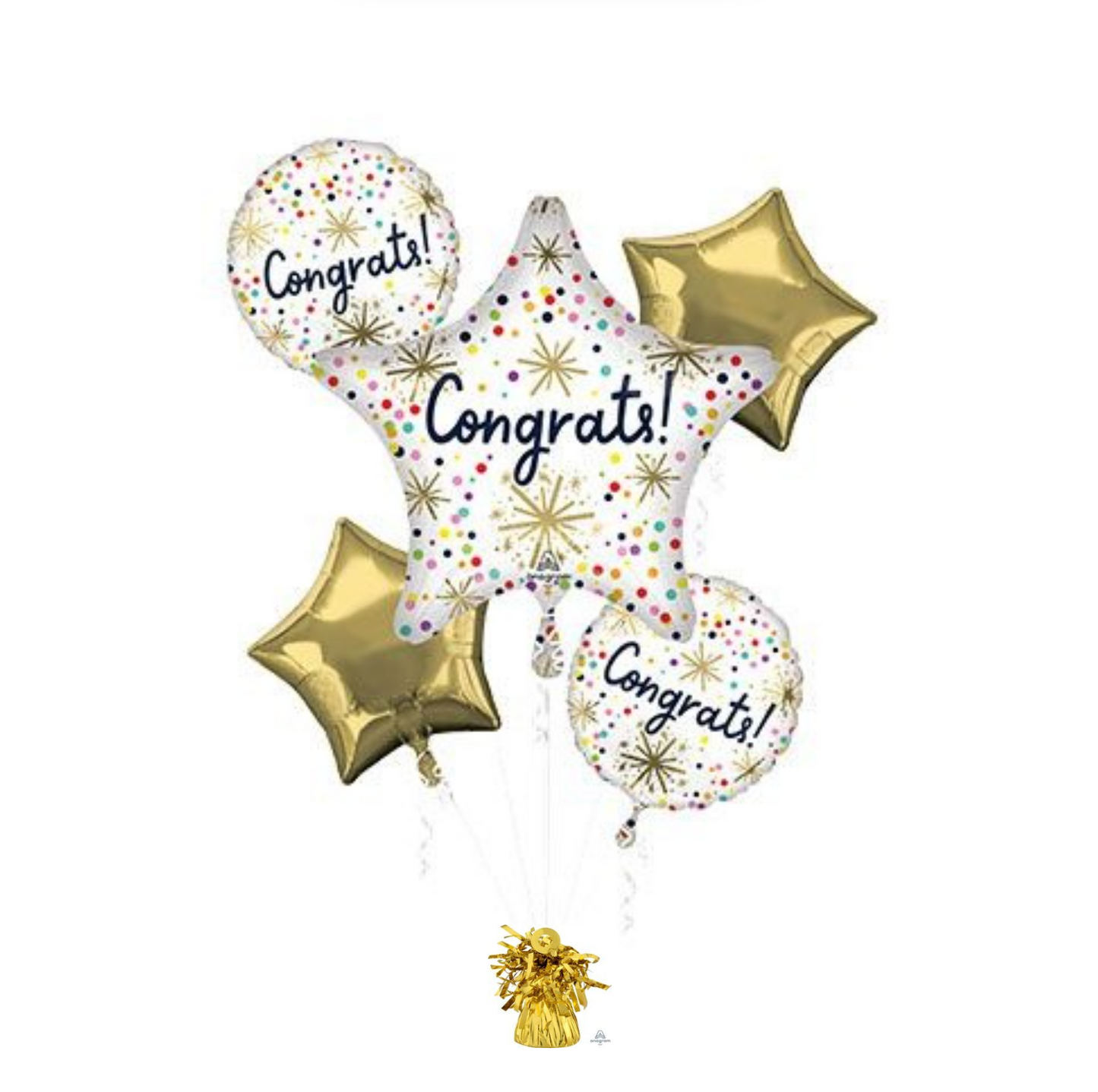 Congrats Stars 5 Piece Foil Bouquet
