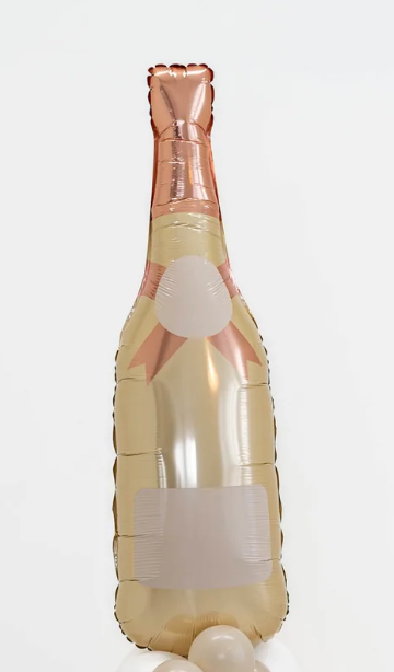 White champagne bottle Balloon (34 Inch)