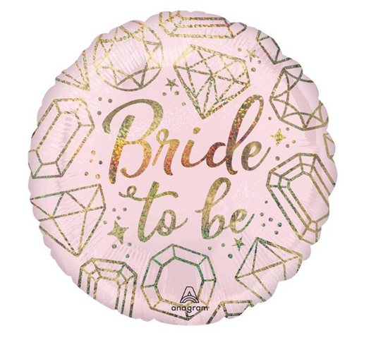 Bride to Be Gemstones Foil Balloon