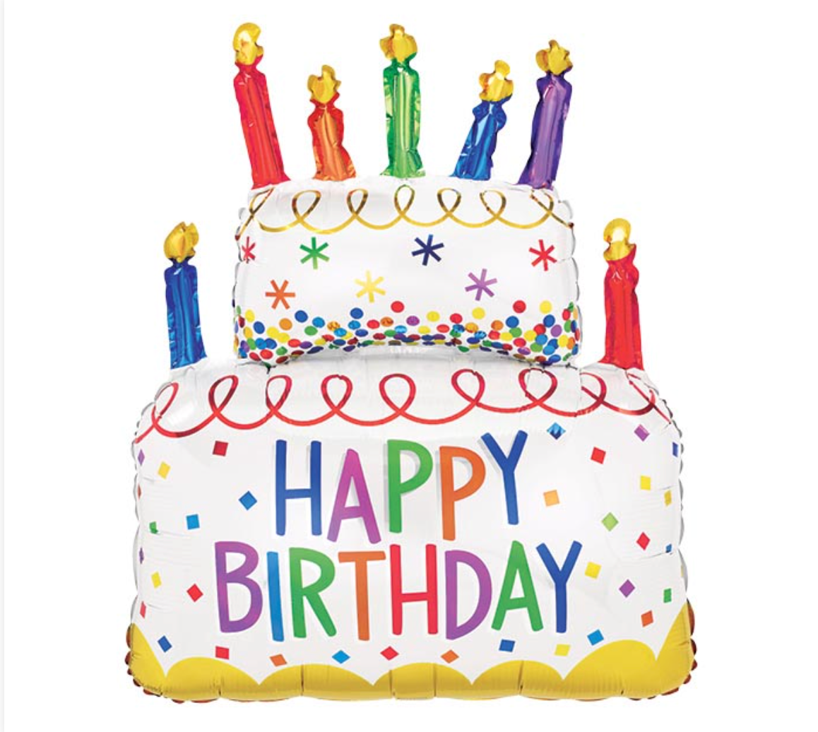 Happy Birthday Tiered Cake Balloon