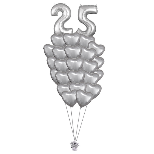 25 Anniversary 25 Hearts Bouquet