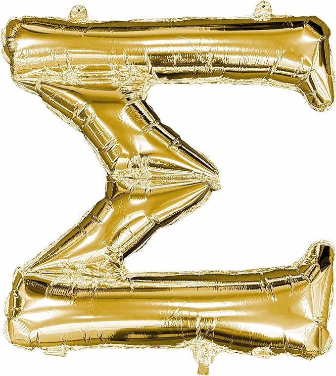 gold sigma balloon greek letter