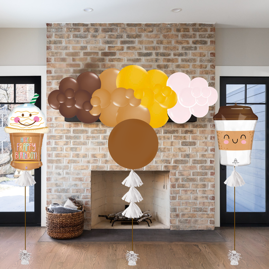 Frappy Birthday Coffee Balloon Decor Package