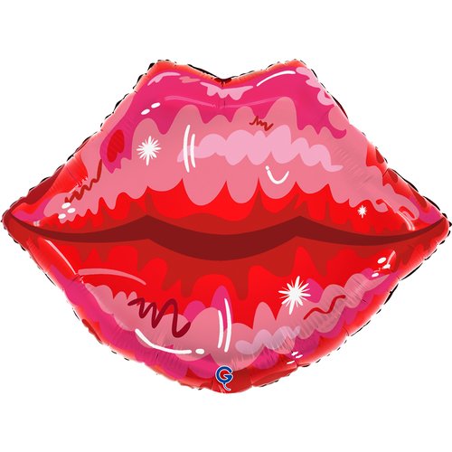 Grabo Pink Lips Foil Balloon