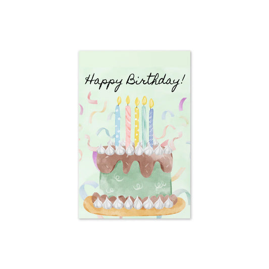 Pastel Birthday Cake Greeting Card