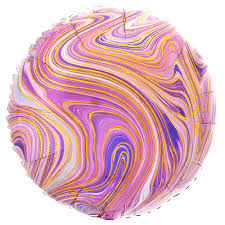 Purple Marble Circle Balloon (18 Inch)