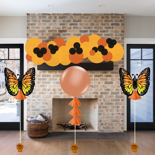 Monarch Orange Butterfly Balloon Decor Package