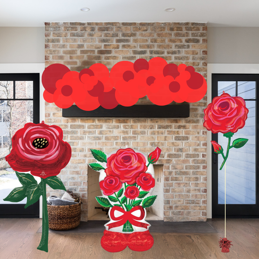 Red Roses Balloon Decor Package