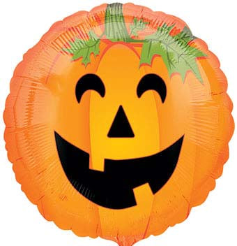Smiley Pumpkin Foil Balloon