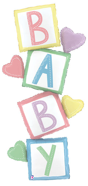 Giant Baby Blocks Stacker Balloon (63 Inch)