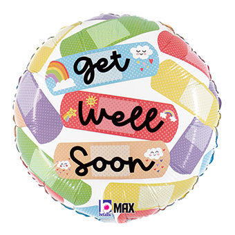 Cheerful Get Well Bandaid Balloon (18 Inch)