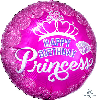 Happy Birthday Princess Gem Balloon (18 Inch)