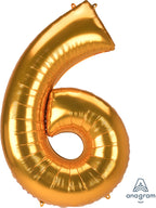 Very Large 5' Gold Numbers (53 Inch)