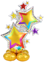 Colorful Star Cluster Balloon Display