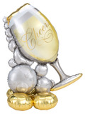 Airloonz Giant Bubbly Wine Glass Balloon Display