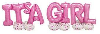 It's a Girl Airloonz Yard Display Balloon Kit