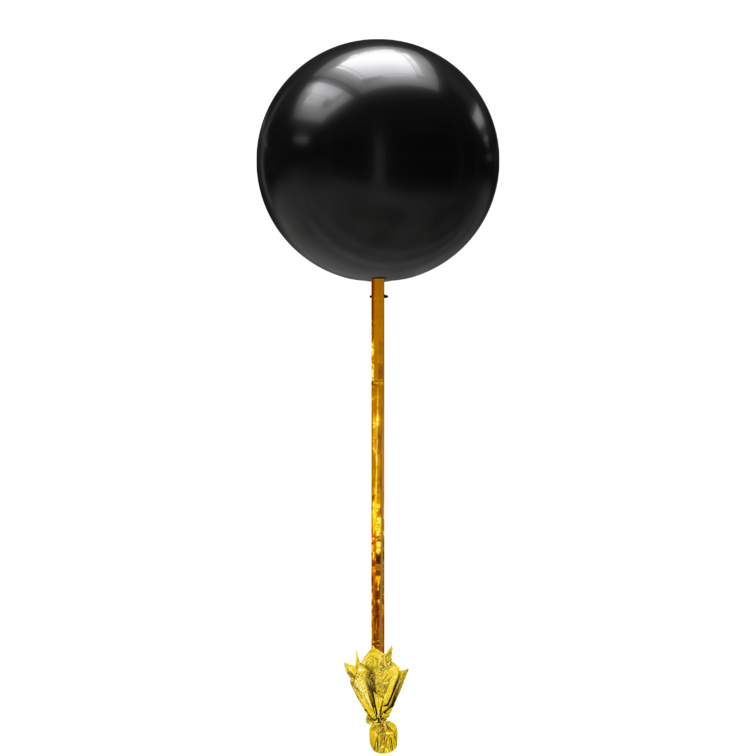 Giant Balloon with Gold Streamer