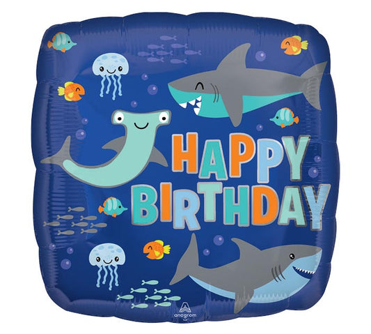 Happy Birthday Shark Balloon (18 Inch)