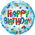 Building Block Birthday Balloon (18 Inch)