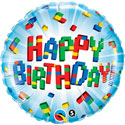 Building Block Birthday Balloon (18 Inch)