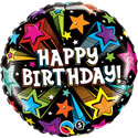 Birthday Colorful Shooting Stars Balloons (18 Inch)