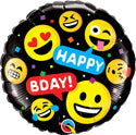 Happy Bday! Emoji Smiley Faces Balloon (18 Inch)