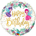 Happy Birthday Fairies Balloon (18 Inch)