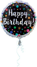 Holographic Birthday Polka Dot Balloon (18 Inch)