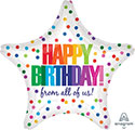 Happy Birthday From All of Us Star Balloon (19 Inch)