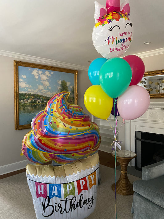 Happy Birthday Cupcake Special Delivery Balloon (60 Inch)