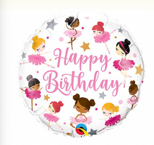 Little Girl Ballerina's Foil Balloon (18 Inch)