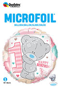 Tiny Taddy Teddy Bear 1st Birthday 18" Foil Balloons (Options Available)