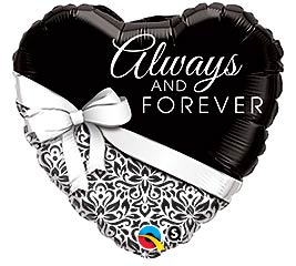 Always and Forever Anniversary 18" Foil Balloon (D)