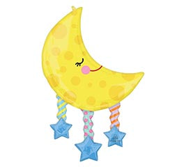 Baby Moon and Stars 38" Foil Balloon (D)