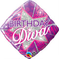Birthday Diva Diamond 18" Foil Balloon (O)