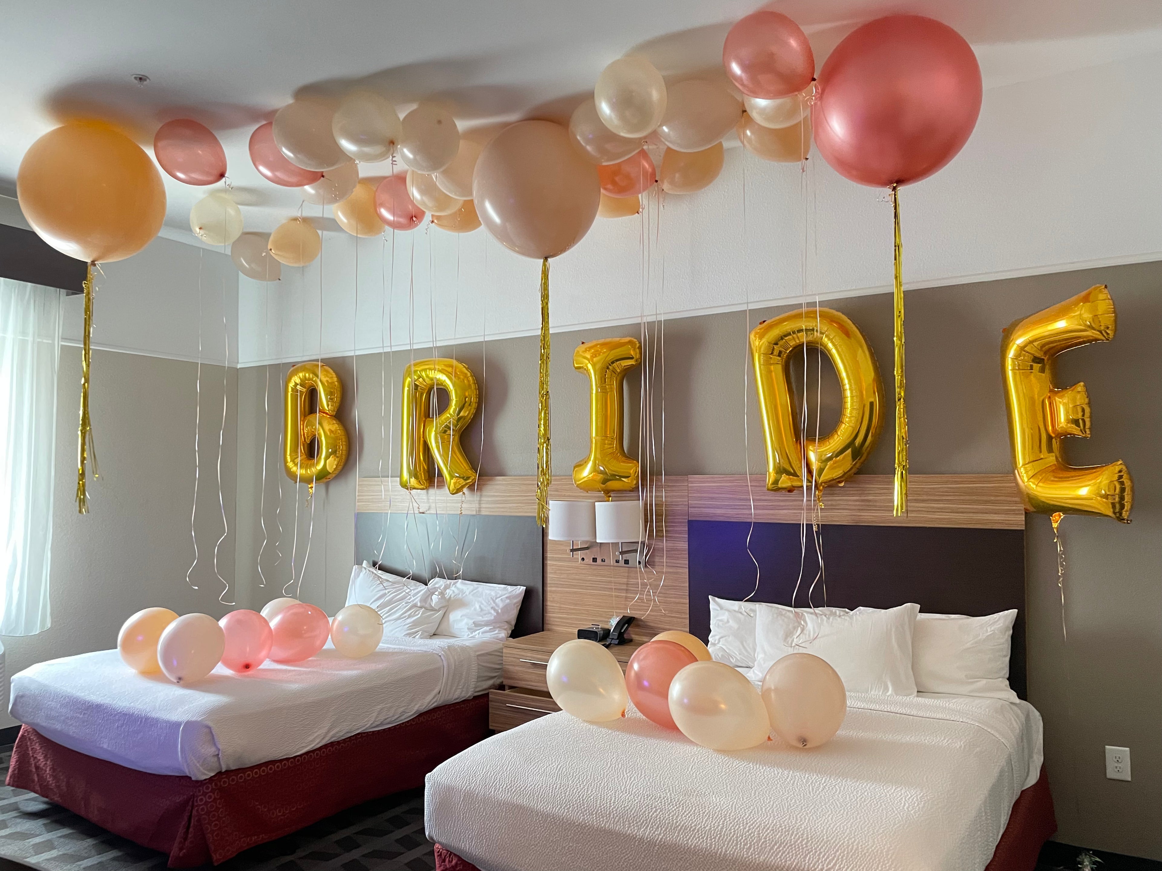 Hot Pink "Bride" Floating Letter Set (34 Inch)