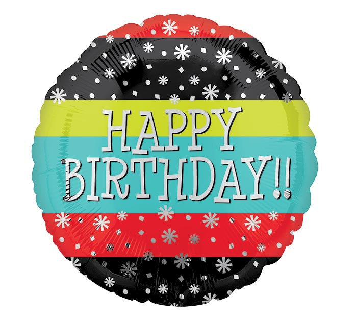 Birthday Confetti Stars Balloon (18 Inch)