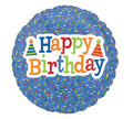 Happy Birthday Blue Sprinkles Balloon (18 Inch)
