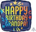 Happy Birthday Grandpa! Square Balloon (17 inch)