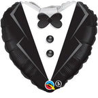 Wedding Gown and Tuxedo Heart Balloons (18 Inch)
