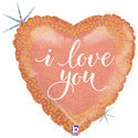 Rose Gold I Love You Heart Balloon (18 Inch)