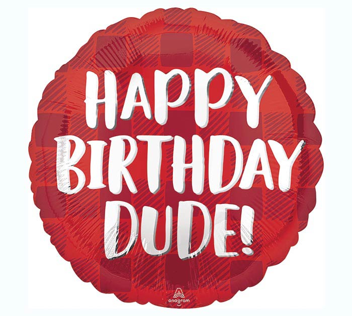 Happy Birthday Dude Balloon (18 Inch)