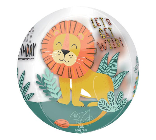 Let’s Get Wild Happy Birthday Orbz Balloon (16 Inch)