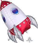Rocket Ship 3D Balloon (29 Inch)