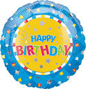 Happy Birthday Confetti 18" Foil Balloon (D)