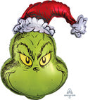 Grinch Santa Head Balloon (29 Inch)