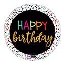 Happy Birthday Colorful Dots Balloon (18 Inch)