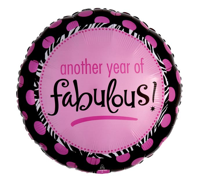 Another Year of Fabulous 17" Foil Balloon (D)